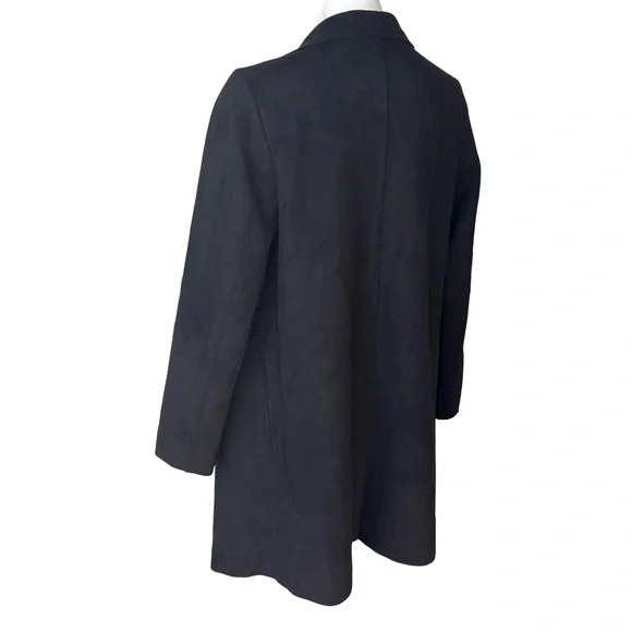 MOD Long Sleeve Open Front Faux Suede Coatigan, Sz M - Picture 7 of 14